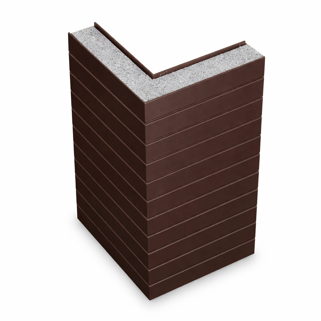 Горизонтальная угловая сэндвич-панель из пенополистирола